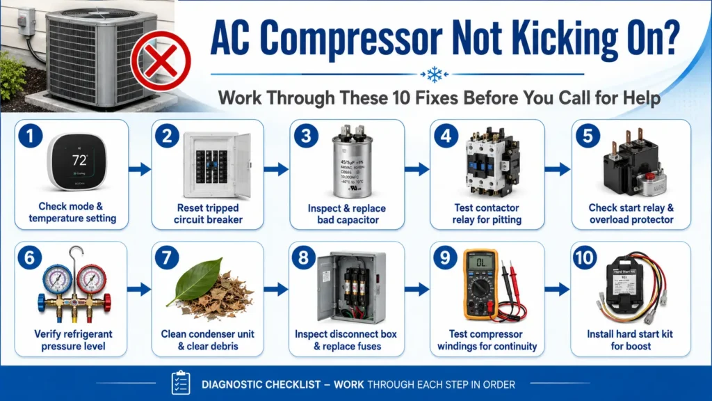 AC Compressor Not Kicking On 10 Proven Fixes Infographics