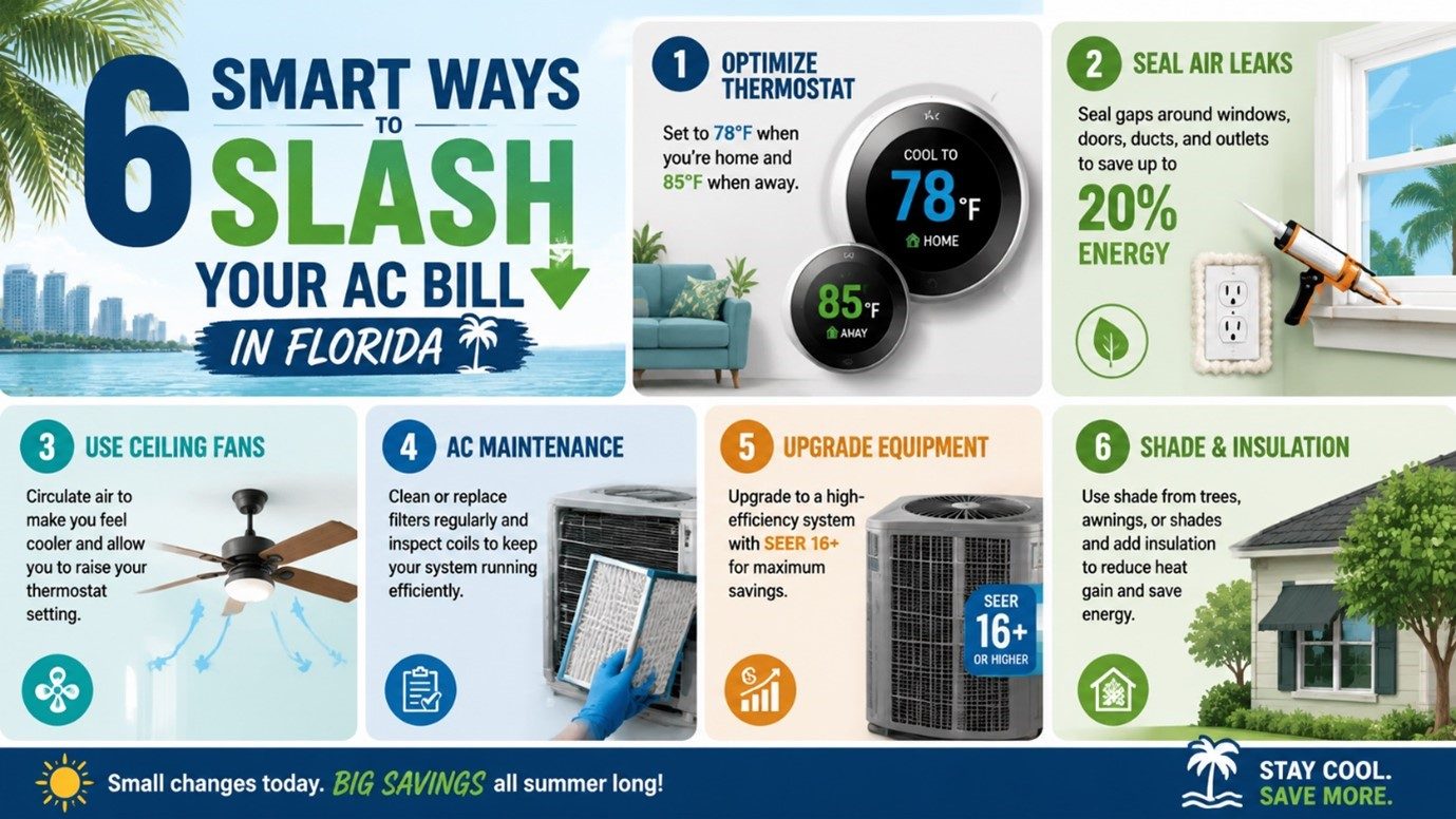 How to Lower Your AC Bill in Florida Infographic