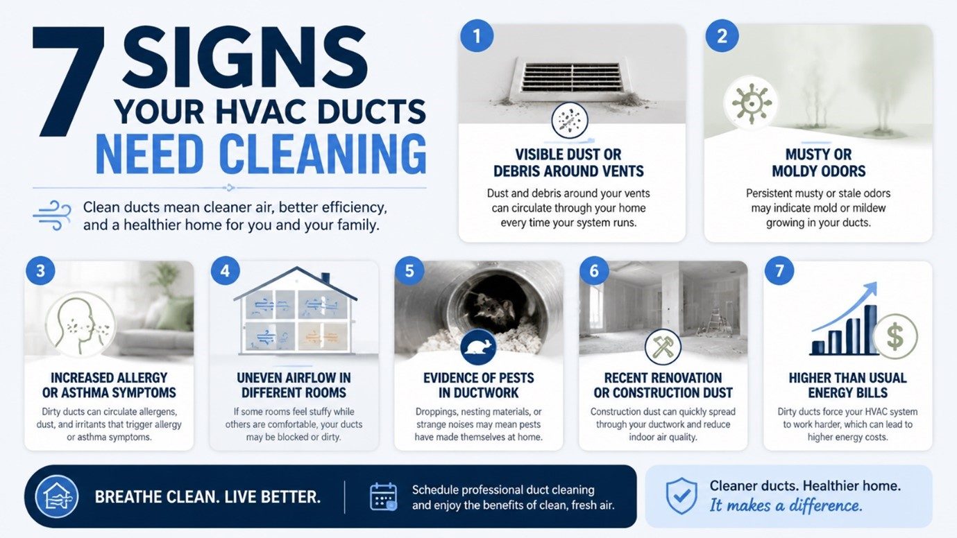 Signs Your HVAC Ducts Need Cleaning infographic