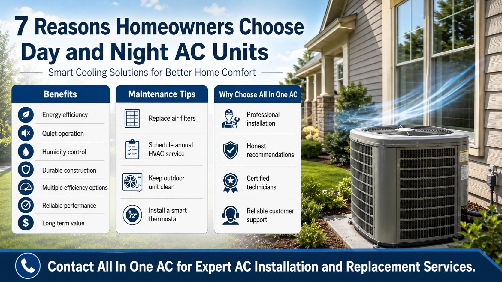 Day and Night AC Units Infographic